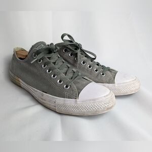 Converse Men Green Flat Shoes Size 10 Women Size 12 Unisex